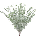 Artificial Eucalyptus Leaves Plastic Faux Greenery Branches Fake Flowers Wedding Centerpiece Spring Easter Christmas New Year