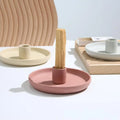 YBH Home Decor Ceramic Candle Holders for Wedding and Christmas Table Decor Elegant Candlestick