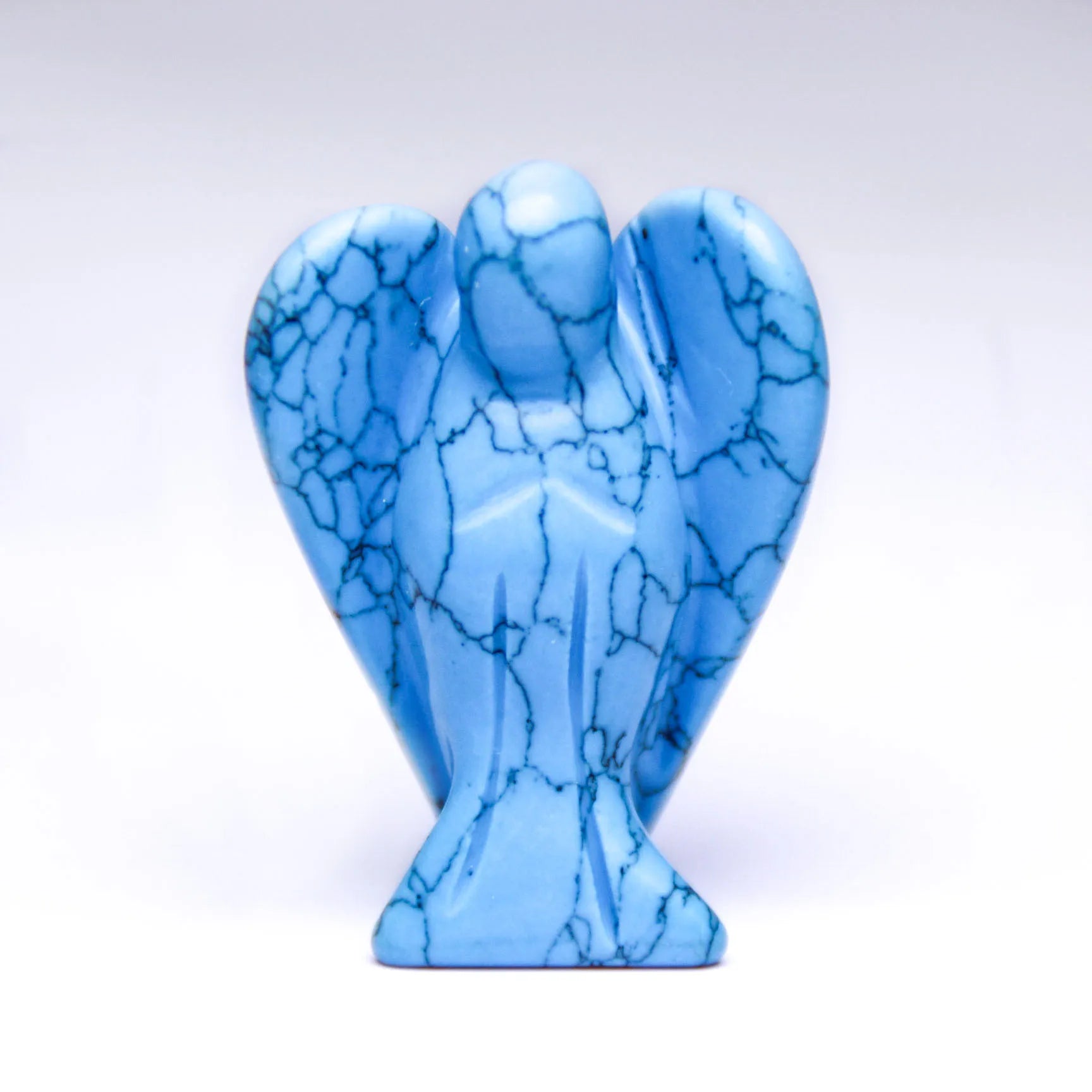 Hongzhuo Angel Figurine Miniature Handmade Carved Blue Turquoise Mini Healing Statue Crystal Home Decoration Accessories Crafts