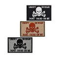Embroidered Liberty or Deajh Dont Tread on Me Tactical Badge Hook & Loop Patches Eco-Friendly Canvas Fabric Resin Sequins Hat