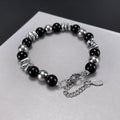 Hot Selling Natural Stone Bracelet Men's Gifts Jewelry Stainless Steel Beads Adjustable Beaded Bracelets Bead Bracelet