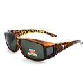 Polarized Rectangular Fit Over Glasses Sunglasses with Side Shield Driving Lens Copper Wrap Protection Glasses