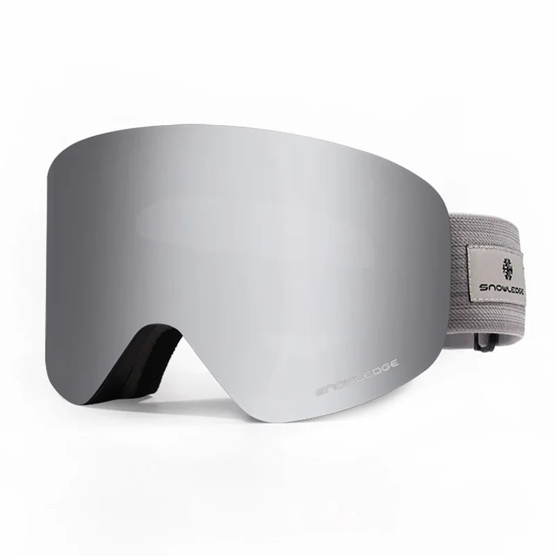 Custom Logo Brand Polarized UV400 Anti-fog Double Layer Magnetic Ski Goggles