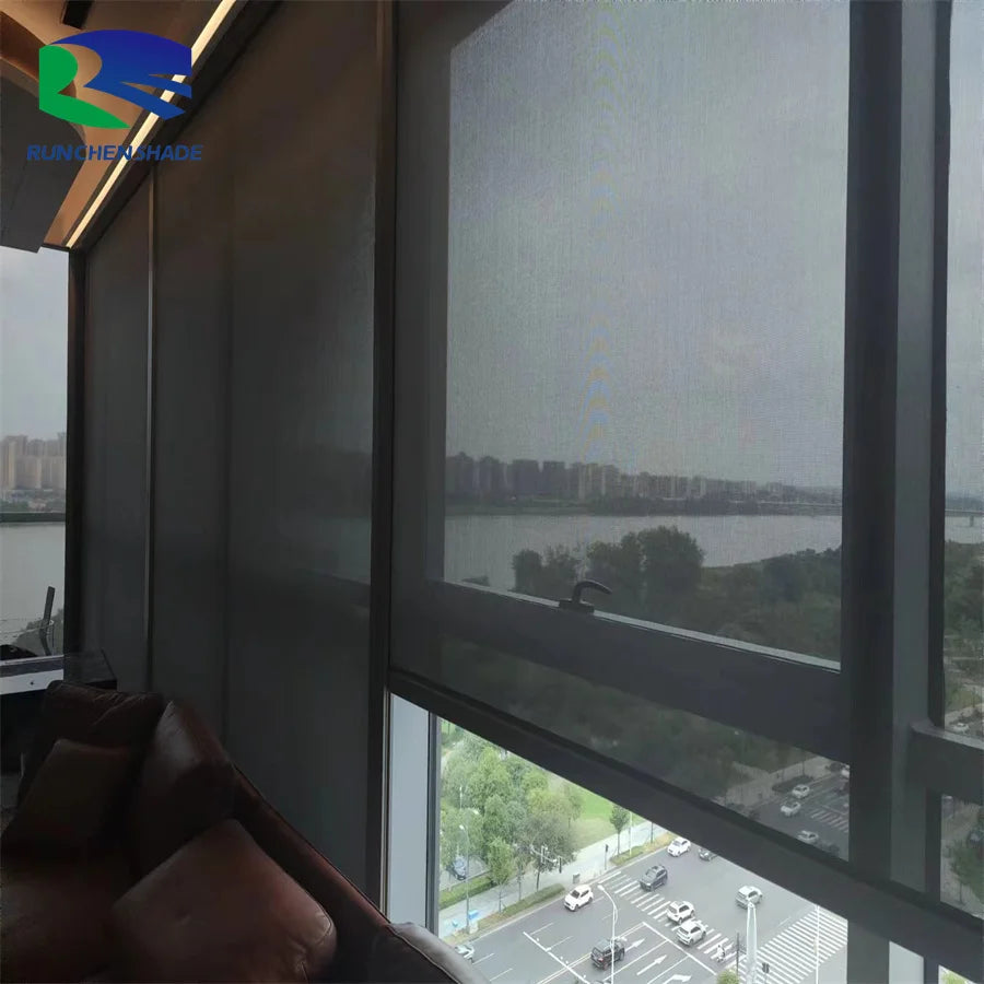 RunChen Motorized Outdoor Blinds for Windows  UV Protection Waterproof for Home