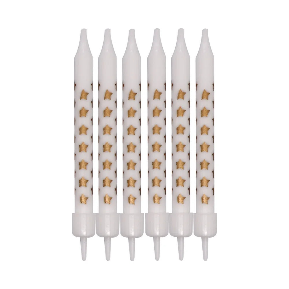 Fashion Metal Print Birthday Cake Thread Candles Birthday Candles for Party Cake Decoration