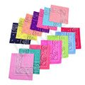 Cheap Wholesale Headwear Paisley Design Square Scarf Custom Printed Cute Women Bandana