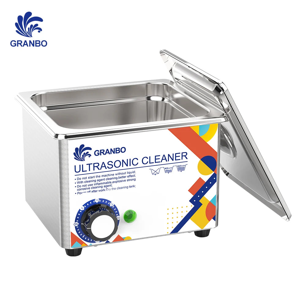 Electric New Deep Cleaning Denture Optical Lens Ultrasonic Bath Cleaner 40kHz 60W 1.3L Stainless Steel Tank Professional