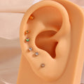 Dreamshow 18K Gold Plated Colorful Arrow Nose Stud Tarnish Free 316L Stainless Steel Stud Earring Piercing Jewelry