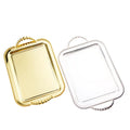 Rectangle Luxury Retro Steel Plate Fruit Snack Cake Serving Tray