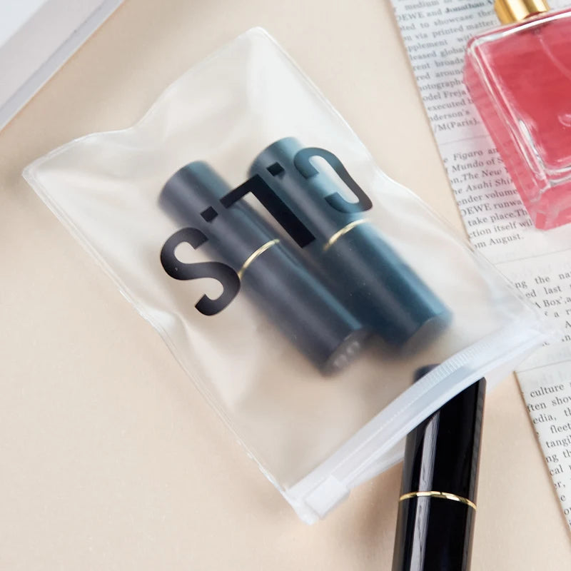 Eco-Friendly Small Zip Lock Bag with Waterproof Zipper Plastic T-Shirt Bag for Shoes Socks Fur-Cosmetic Use