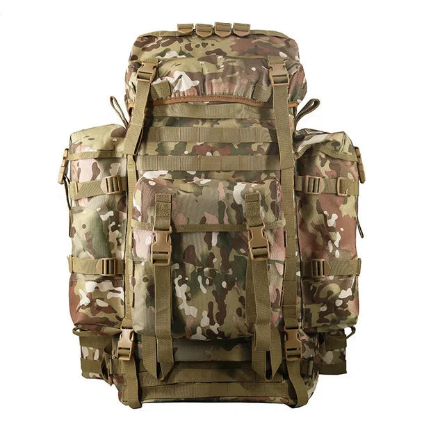 80L Large Combat Field Frame Pack Travel Camping Waterproof Rucksack Operator Gear Tactical Backpack OD Green Alice Pack