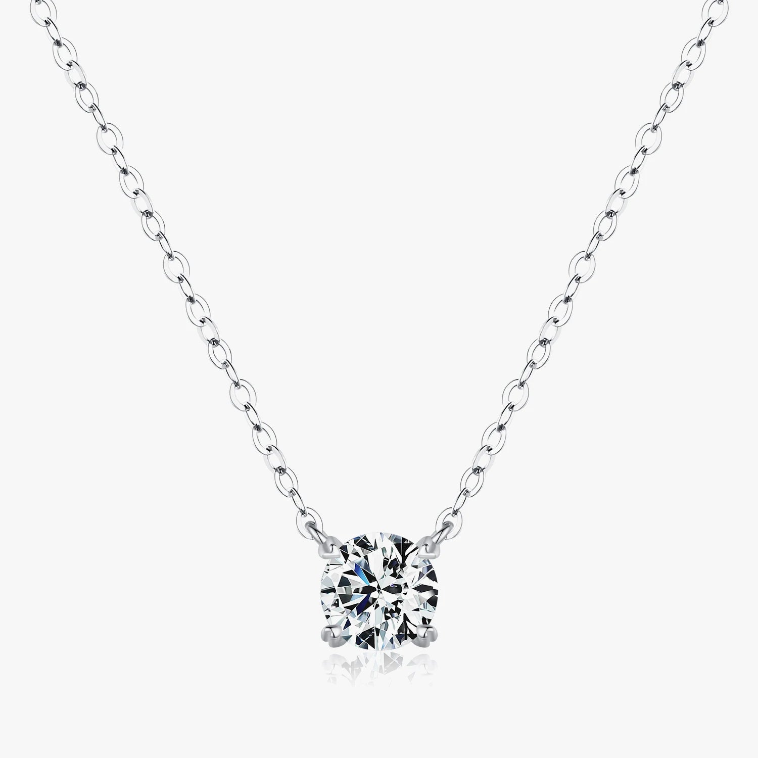 D Color 0.8CT Moissanite Pendant Necklace Lab Diamond for Women Wedding Engagement 925 Sterling Silver Fine Jewelry Gift