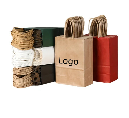 Durable Kraft Paper Bag Zipper Top Embossed Hot Stamped Offset Printed Shopping Bag for Potato Chips Made Recycled Materials