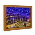 Starry Night on the Rhone Painting Led Night Light Shadow Box Framed Paper Cut Lighting Shadow Art Pictures for Home Decor