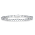 Factory Wholesale Custom Simple Fine Jewelry S925 Sterling Silver 2MM VVS D Moissanite Diamond Tennis Chain Bracelet for Women
