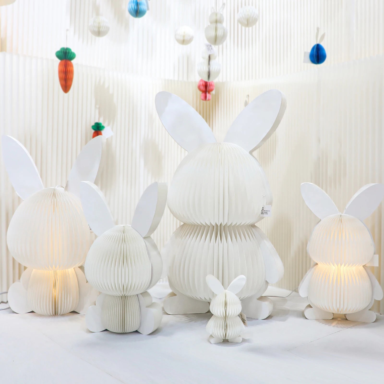 My Forest Friends Cute Bunny Animals Custom-Size Eco-friendly Multi Color Paper Honeycomb Standing Christmas Tree Ornament