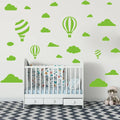 Home Decoration 3d Glow in Dark Wall Cloud Balloon Stickers for Kids Room
