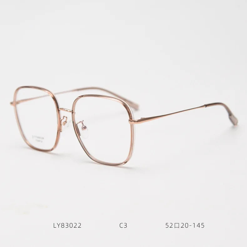 Pure Titanium Glasses Frame Men Square Eyewear 2024 New Male Classic Full Eyeglasses Frames