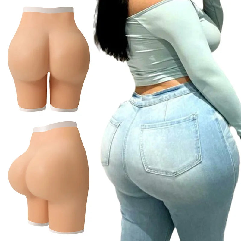 Silicone Sexy Abundant Buttocks Pants Plus Size Shapewear Artificial Fake Butt and Hips Panties Enhancement for Women