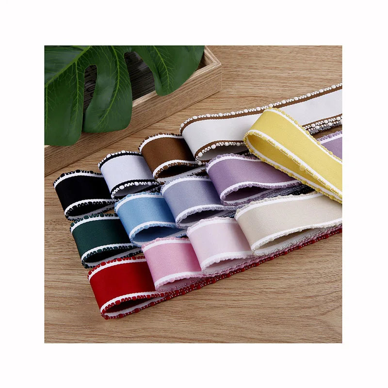 Double Color Polyester Cotton Garment Pet Clothing Webbing Gift Flowers DIY Bow Hair Accessories Material High Quality Ribbons