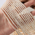 Approach Round 4mm Freshwater Pearl Beaded Strand 39cm pink and White Color