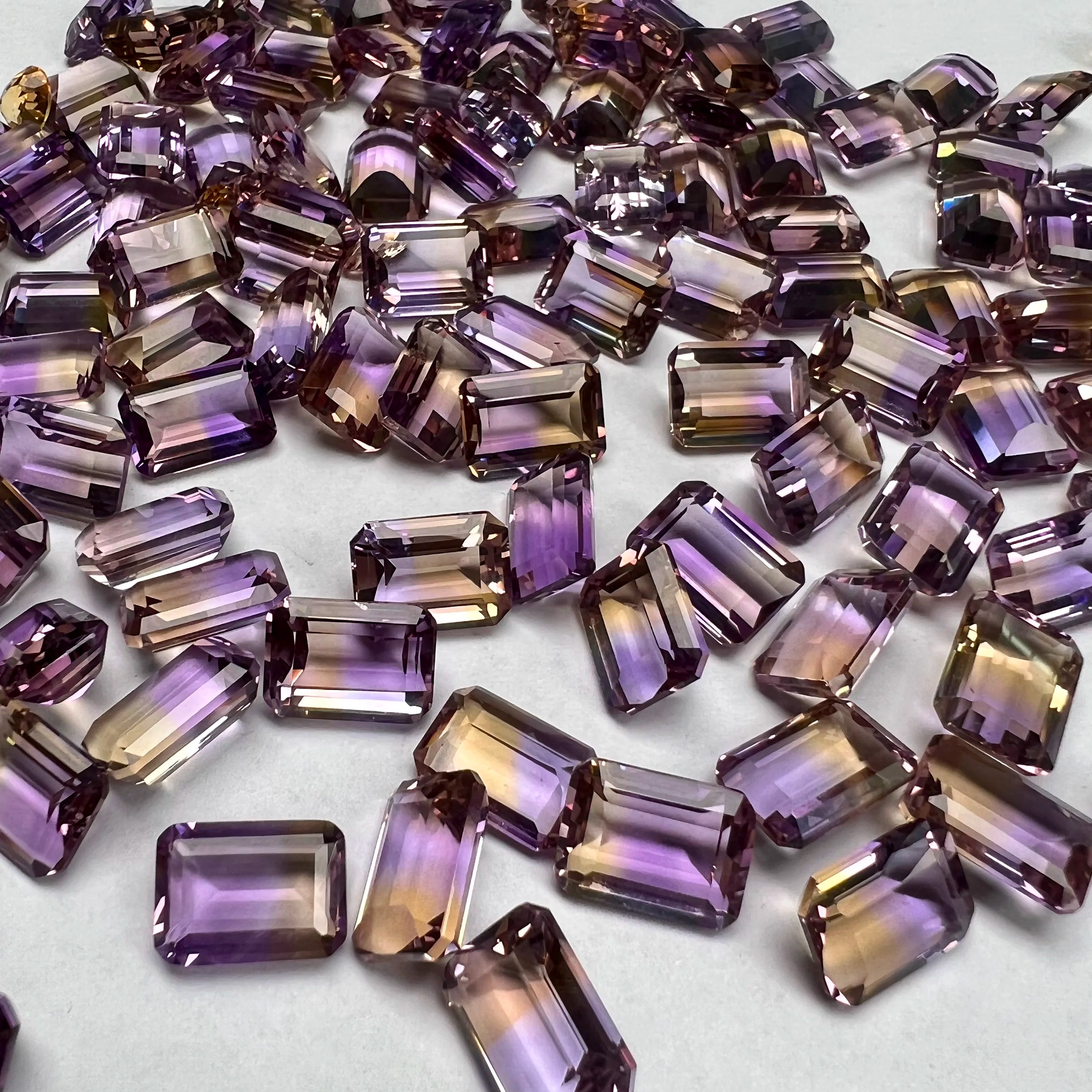 Octagon Shape 7x5mm~16x12mm Good Quality Faceted Loose Gemstone Radiant Cut/ Emerald Cut Natural Ametrine