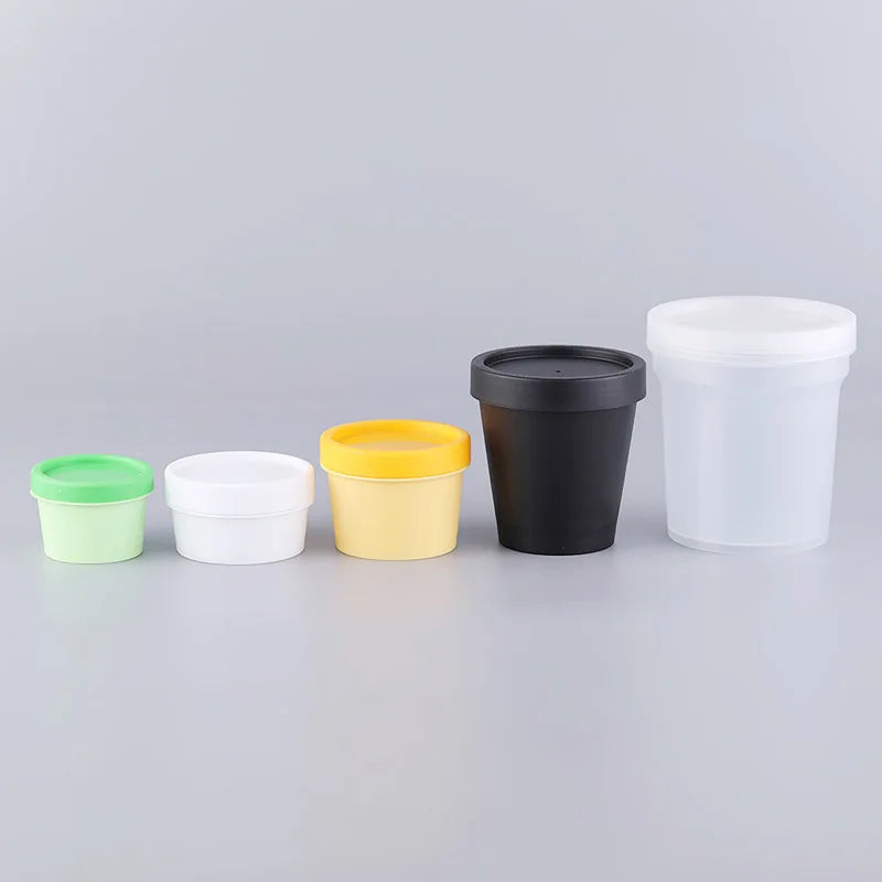 Matte Lid Scrub Slime Containers Cosmetic Body Butter Plastic Jar with Lids PP