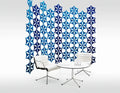 Free Sample Acoustic Ceiling Panels Soundproof Acoustic Ceiling Panels 3d Hot Molded Snowflake Shape for Screen Decoration