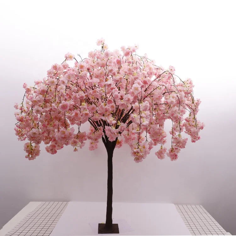 Best Selling Table Artificial Cherry Blossom Tree  Indoor Decorative Small Sakura Flower for Wedding Decor