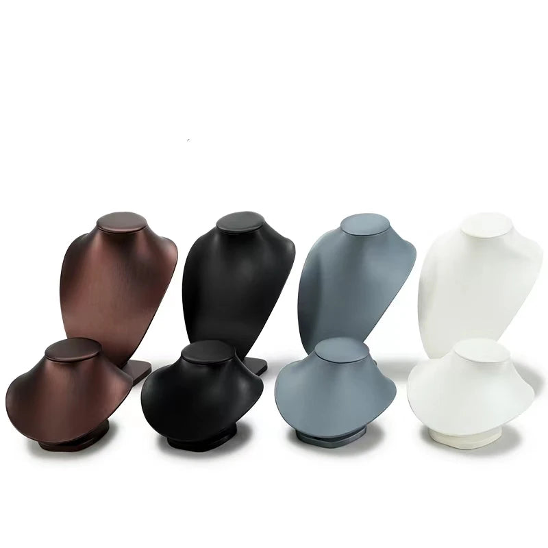 DOC New Wholesale Jewelry PU Leather Necklace Display Busts for Jewellery Exhibition Holder