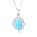 Silver Larimar Pendant 925 Sterling Silver Arrival Stone Necklace Stone