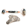 2026 Home use New Product Facial Jade Roller Picasso Jasper Jade Roller And Guasha Board