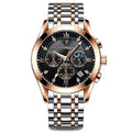 POEDAGAR 820 Men's Watch Hiqh Quality Quartz Watch for Men with Luminous Hands Date Leather Band Luxury Fashion Male Wristwatch