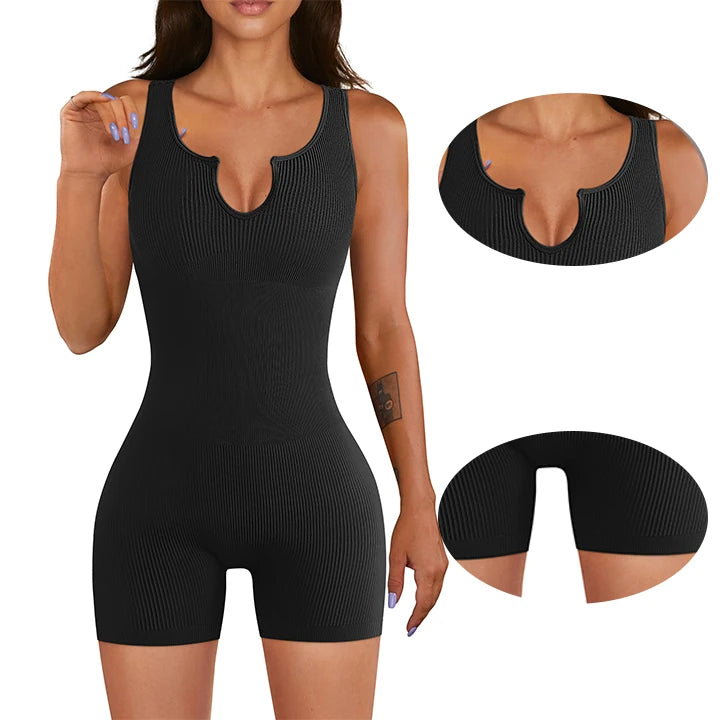 OQQ Wholesale Seamless Workout Clothing Women Fitness Set Sport Jumpsuits