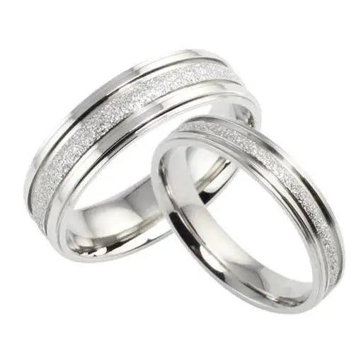 Production and Wholesale New Pearl Sand Couple Ring Factory Price Direct Approval Small Wholesale Ruili Jewelry