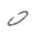 Solid 999 Sterling Silver Symbol Twisted Bracelet Carved Mobius Open Men Women Bangle Antique Ethnic Jewelry