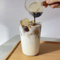 Coffee Shop Transparent High Borosilicate Glass Cup Coffee Cold Drink Glass Simple Water Cup  Single Layer Cold Brew Cup