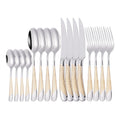 Best Selling Long and Silver Luxury Gold Hammered Cutlery Flatware Set Spoons