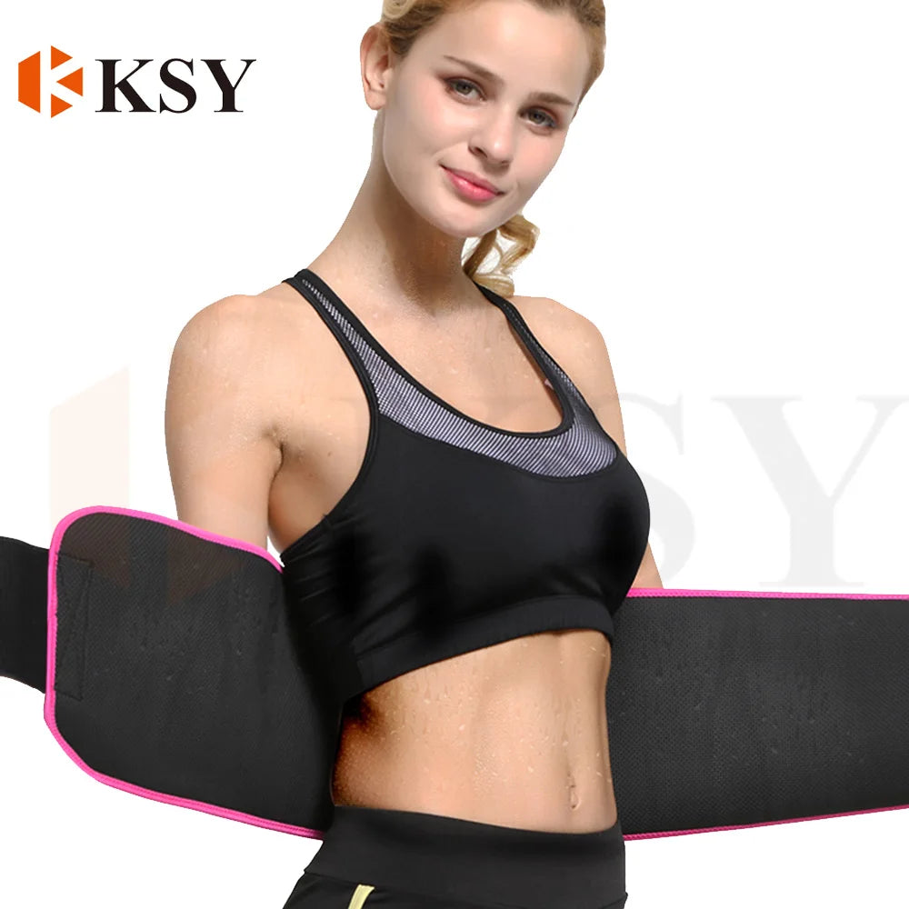 Waist Trimmer Belt Slim Body Sweat Wrap for Stomach and Back Lumbar Support