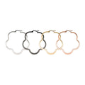 Wholesale Women Fashion Fancy Flower Shape Earring Design 18K Gold Stainless Steel Hoop Earrings for Women