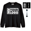 CB015-HA40 210 Gsm 100% Cotton Men's Unisex Basic Long Sleeve Crew Neck T-Shirt Customizable Plain T-shirts Free Jersey 210gsm