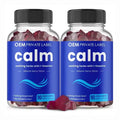 Ashwagandha Calm Gummies Stress Supplement with Ashwagandha L-Theanine GABA Vitamin B6 Supports Mood Focus Stress Relief Vegan