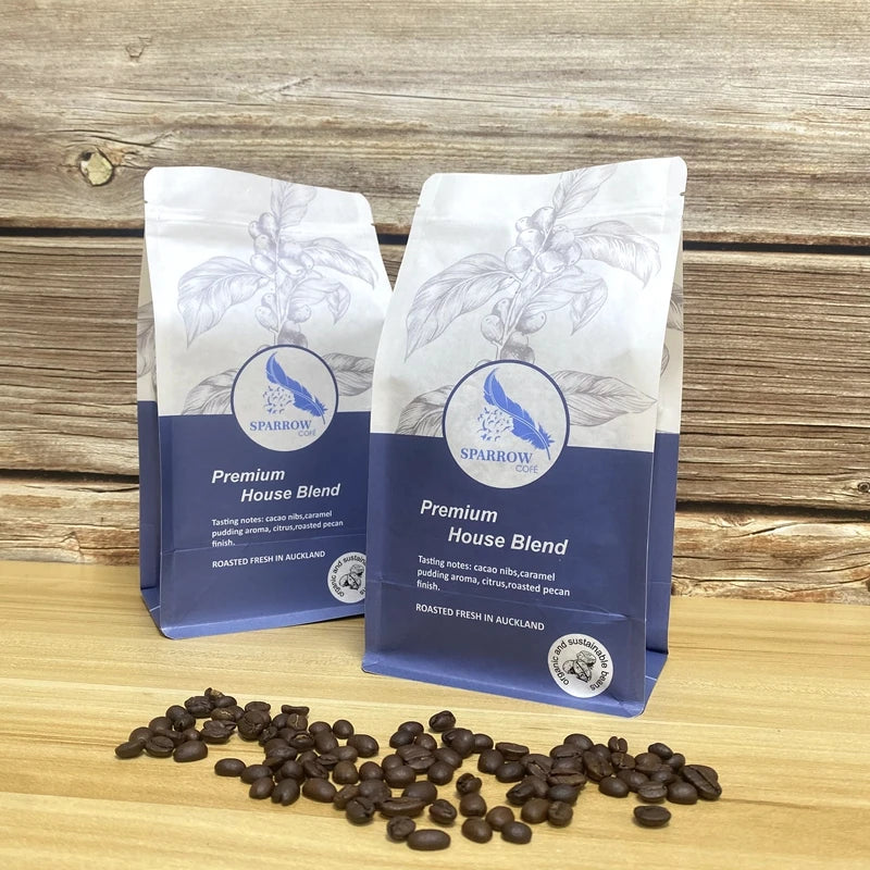 AT PACK 250g 500g 12oz Recyclable Coffee Bean Packaging Kraft Flat Bottom Coffee Bag With Valve for Coffee Shop