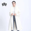 Fashion Winter Women Cashmere Coat 2021 New Solid Color Ladies Loose Casual Long Cashmere Trench Coat With Belt