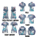 White and Purple Plain Rugby Jersey Set Full Sublimation Print Rugby-uniform Custom Singlet