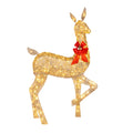 Dropshipping Lighted Christmas Reindeers Family Glittered White Doe Fawn and Buckss Pre-Lit Christmas Stakes Decoration