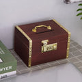 Retro Wooden Treasure Chest Storage BoxWood Treasure Organizer Coin Box Piggy Bank with Lock & KeysWooden Stash Box