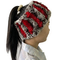 Bering Rex Rabbit Fur Convertible Elastic Headband & Neck Warmer for Girls-Eco-Friendly A-Grade Quality