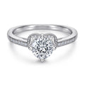 Luxury Half Eternity Rhodium Plated 18 K Gold Plated 925 Sterling Silver Engagement Wedding Ring Set