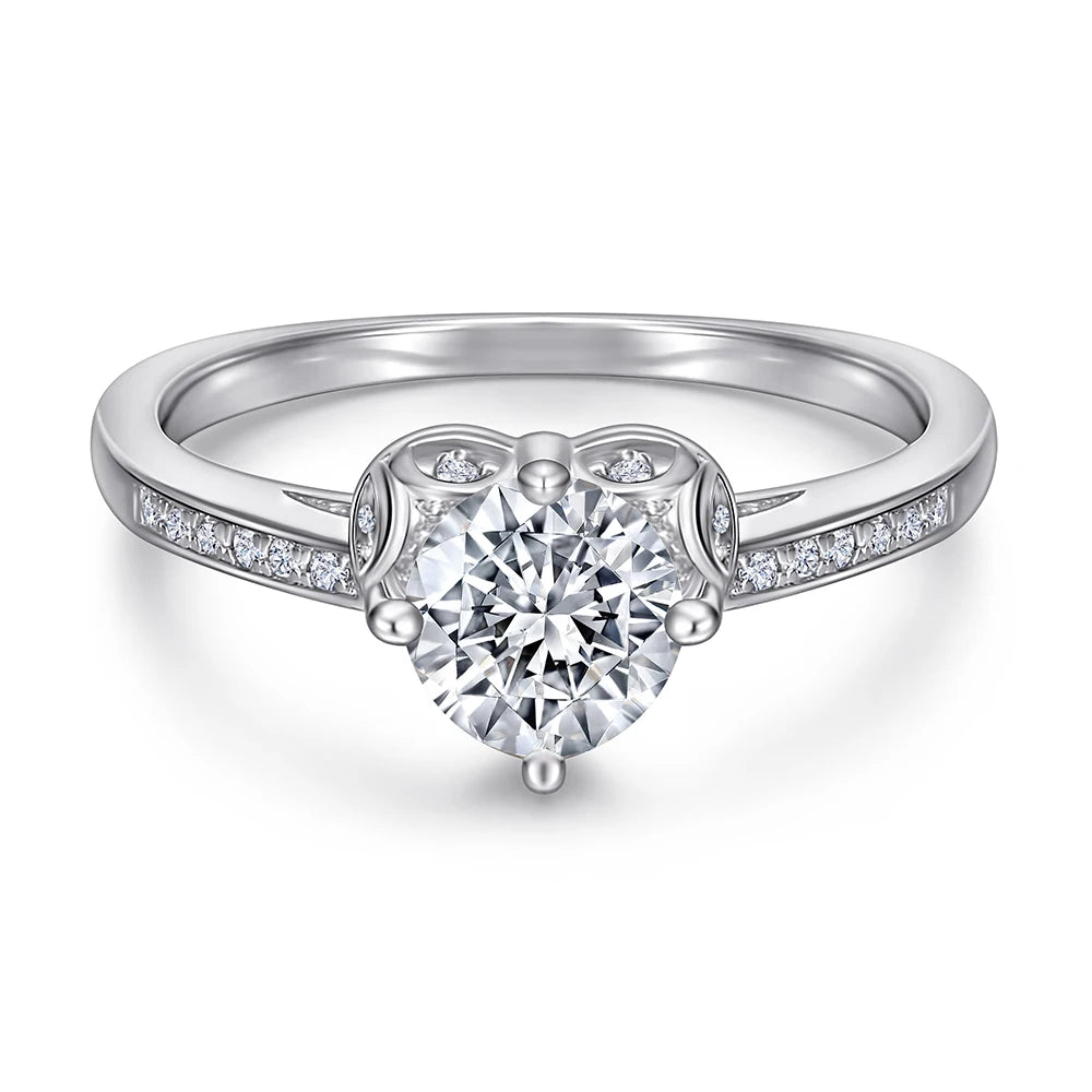 Luxury Half Eternity Rhodium Plated 18 K Gold Plated 925 Sterling Silver Engagement Wedding Ring Set